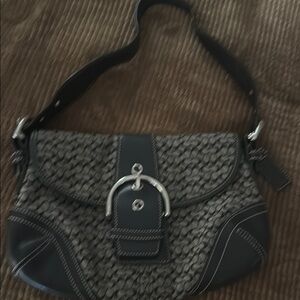 Coach Black and Gray Shoulder Bag